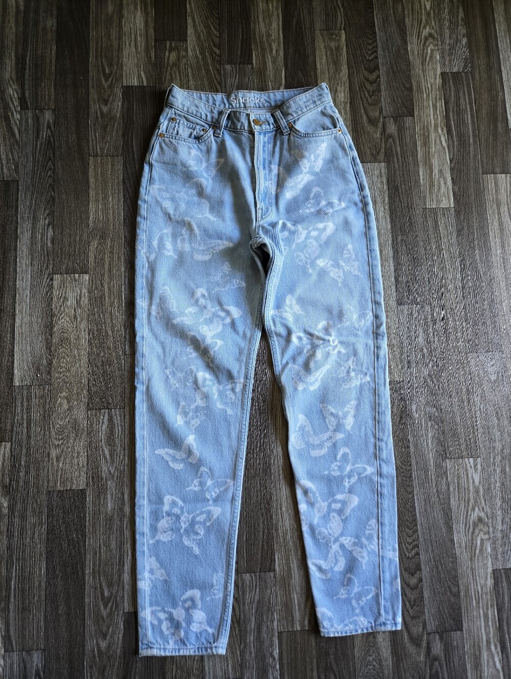 MOTHER Snacks High Waisted Twizzy Skimp Jeans Bread & Butterfly Size 26 - Picture 8 of 13